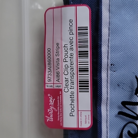 Thirty-one Clear Clip Pouch - Vista Stripe - Picture 8 of 8